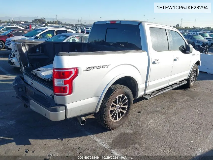 2018 Ford F-150 Xlt VIN: 1FTEW1CP6JKF28294 Lot: 40725849