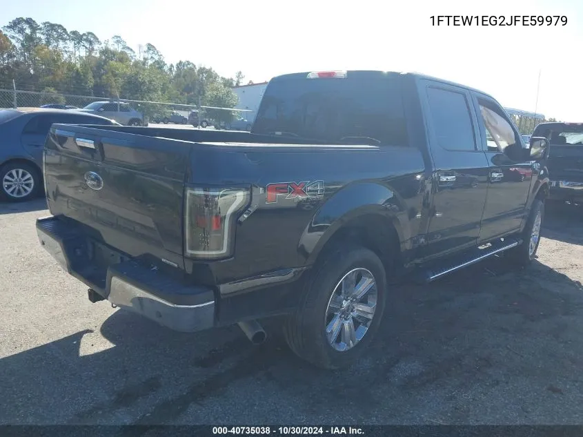 2018 Ford F-150 Xlt VIN: 1FTEW1EG2JFE59979 Lot: 40735038