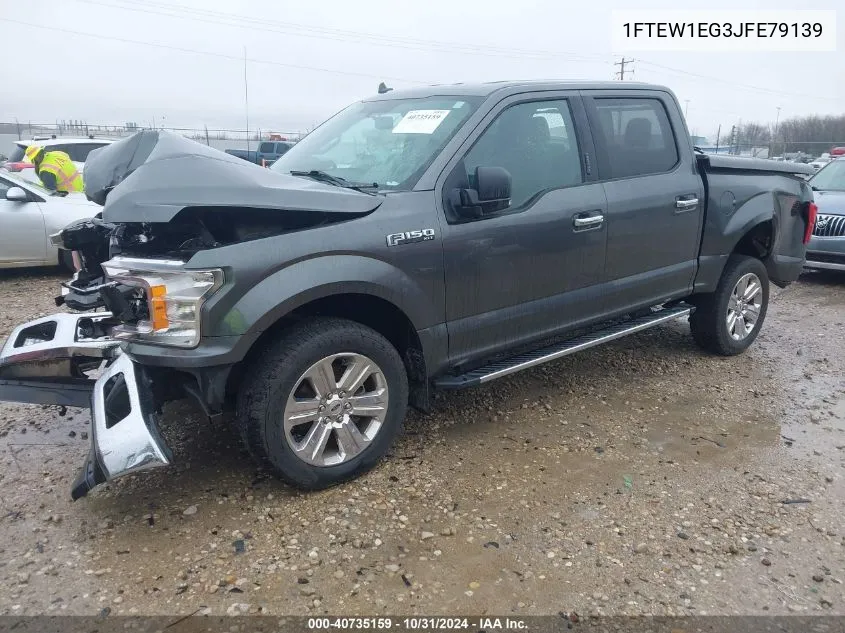 2018 Ford F-150 Xlt VIN: 1FTEW1EG3JFE79139 Lot: 40735159