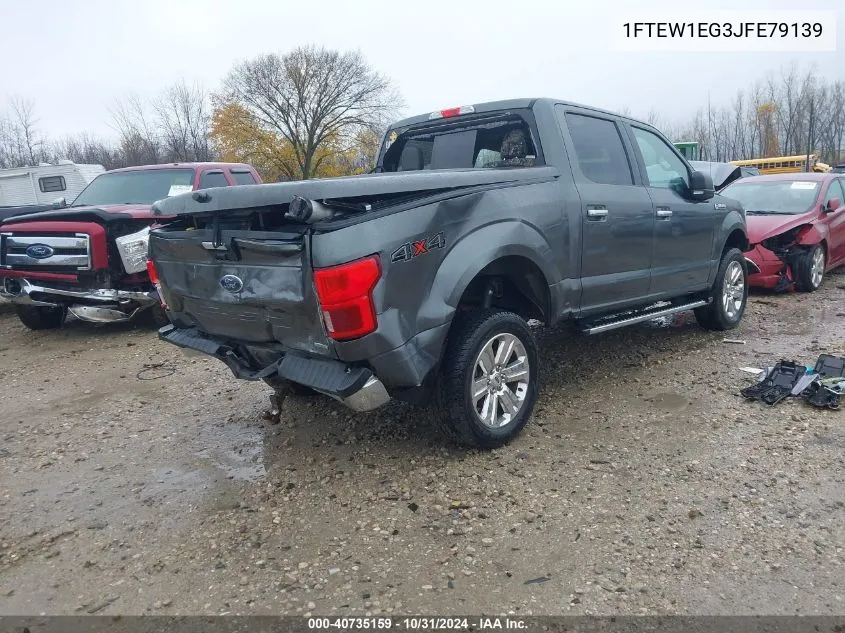 2018 Ford F-150 Xlt VIN: 1FTEW1EG3JFE79139 Lot: 40735159