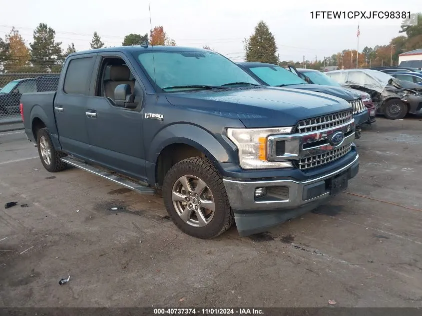 2018 Ford F-150 Xlt VIN: 1FTEW1CPXJFC98381 Lot: 40737374