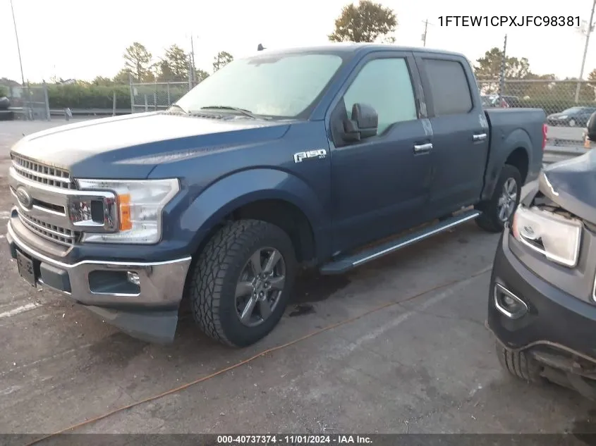 2018 Ford F-150 Xlt VIN: 1FTEW1CPXJFC98381 Lot: 40737374