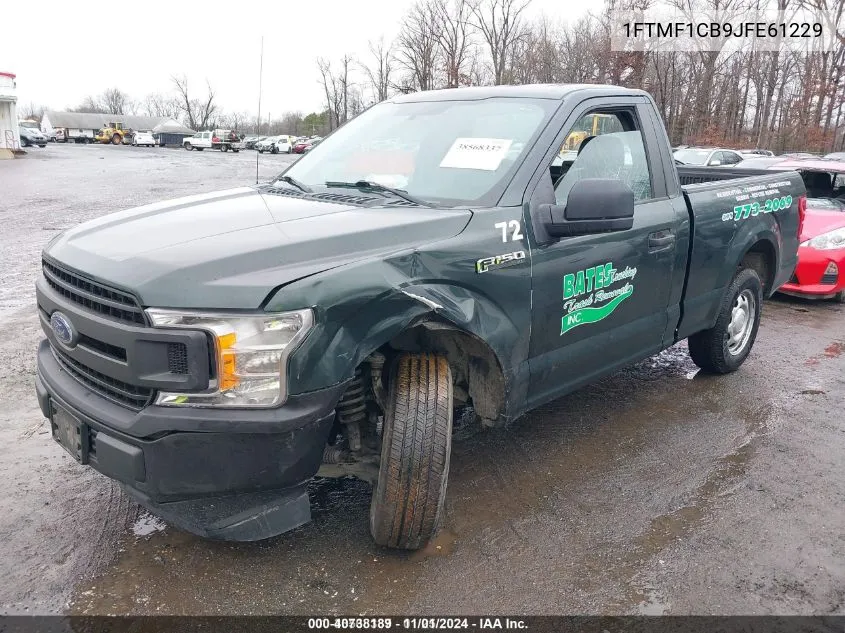 2018 Ford F-150 Xl VIN: 1FTMF1CB9JFE61229 Lot: 40738189