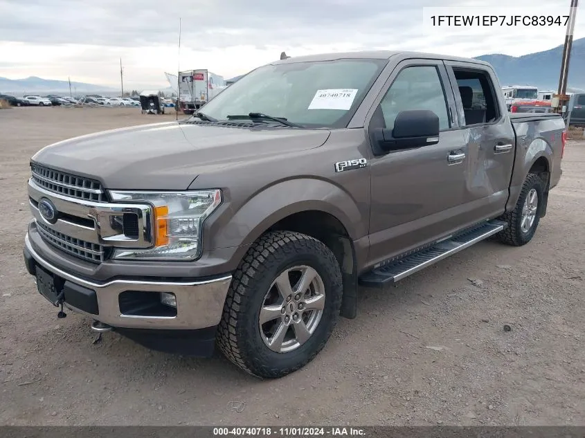 2018 Ford F-150 Xlt VIN: 1FTEW1EP7JFC83947 Lot: 40740718