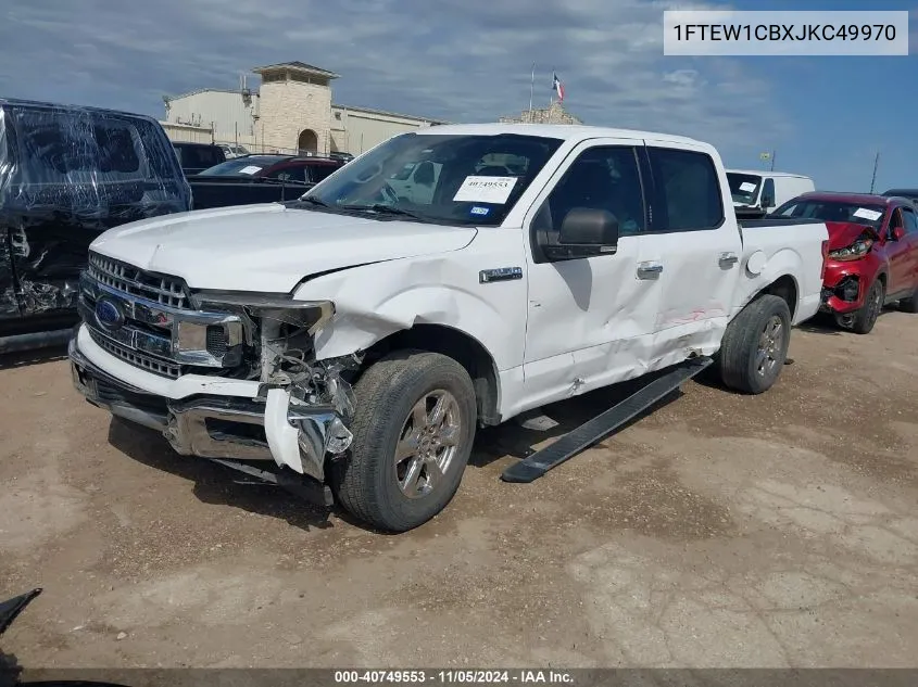 2018 Ford F-150 Xlt VIN: 1FTEW1CBXJKC49970 Lot: 40749553