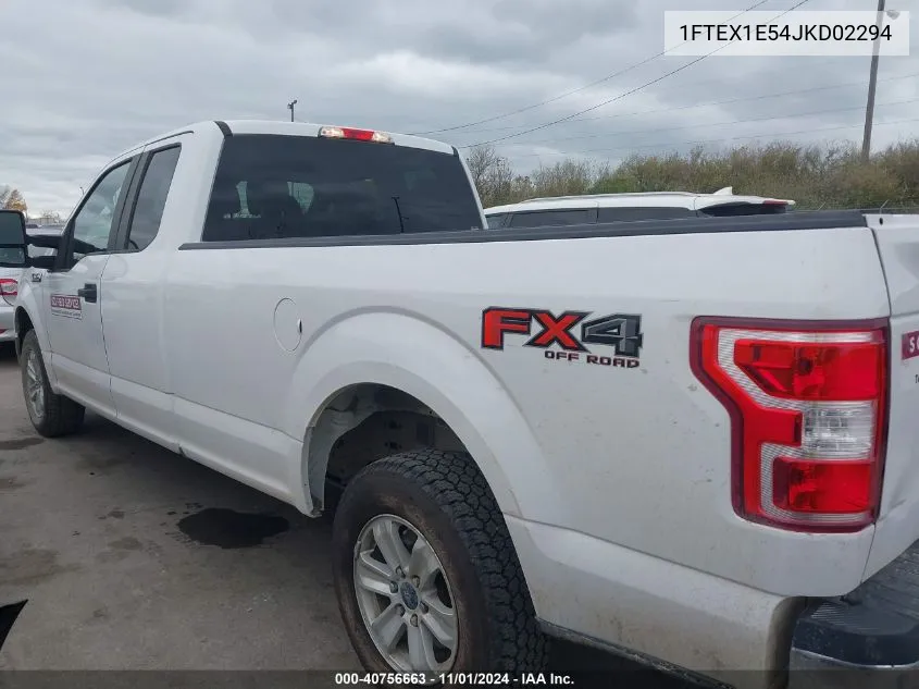 2018 Ford F-150 Xl VIN: 1FTEX1E54JKD02294 Lot: 40756663