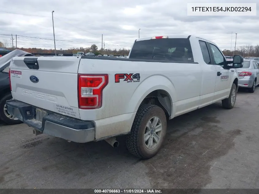 2018 Ford F-150 Xl VIN: 1FTEX1E54JKD02294 Lot: 40756663