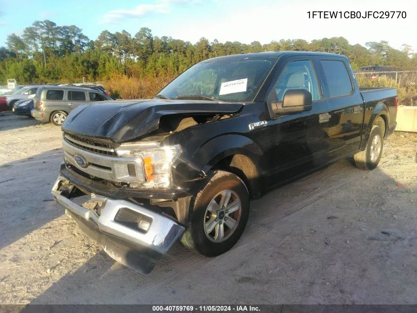 2018 Ford F-150 Xlt VIN: 1FTEW1CB0JFC29770 Lot: 40759769