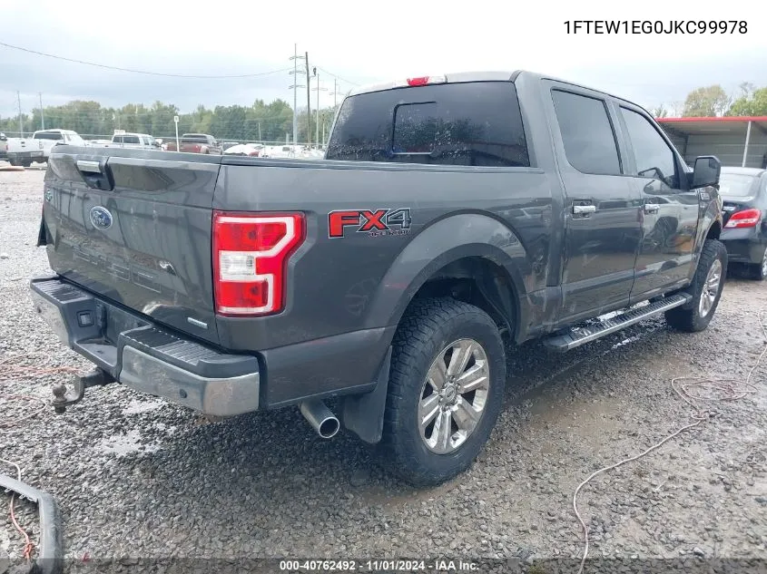 2018 Ford F-150 Xlt VIN: 1FTEW1EG0JKC99978 Lot: 40762492