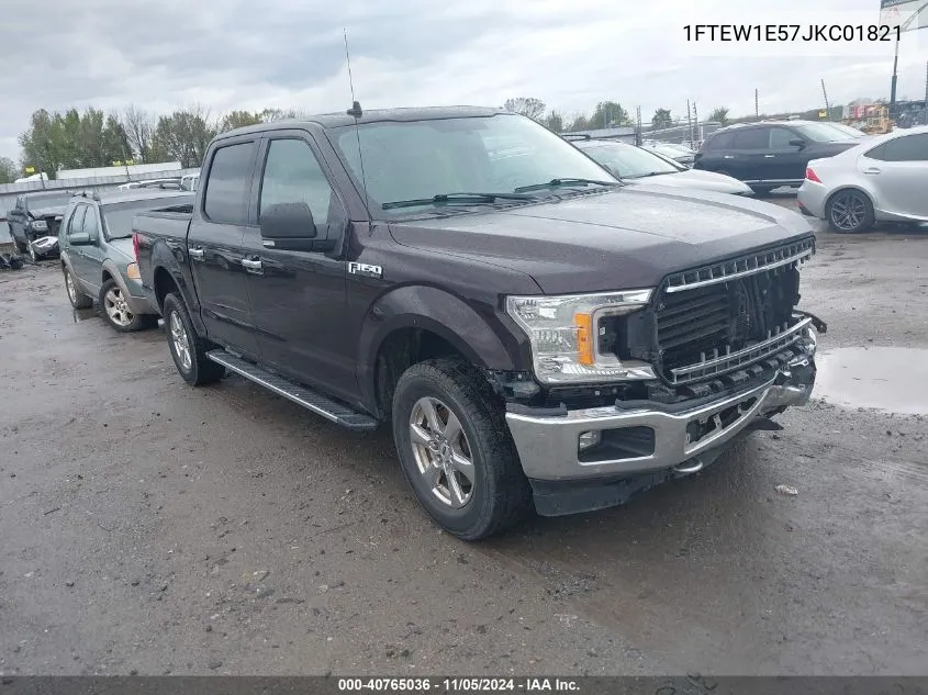 2018 Ford F-150 Xlt VIN: 1FTEW1E57JKC01821 Lot: 40765036