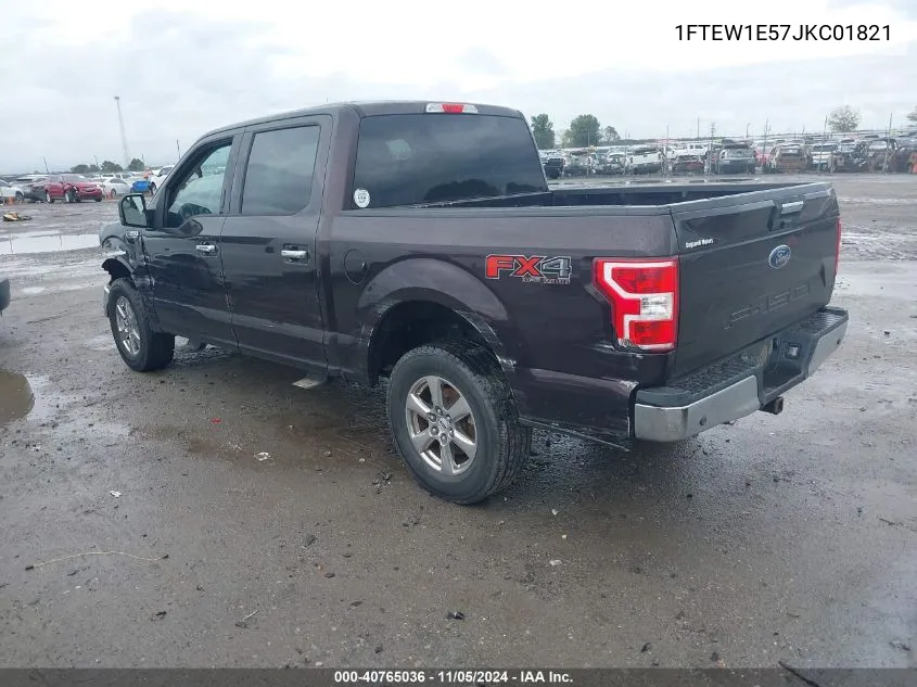 2018 Ford F-150 Xlt VIN: 1FTEW1E57JKC01821 Lot: 40765036