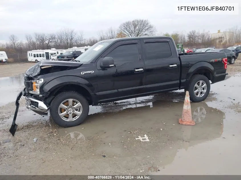 2018 Ford F-150 Xlt VIN: 1FTEW1EG6JFB40701 Lot: 40766828