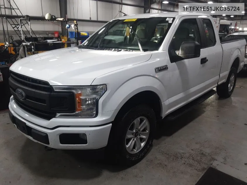 2018 Ford F-150 Xl VIN: 1FTFX1E51JKC35724 Lot: 40768305