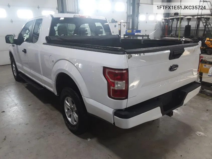 2018 Ford F-150 Xl VIN: 1FTFX1E51JKC35724 Lot: 40768305