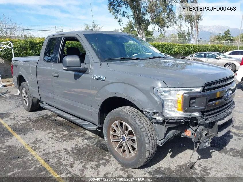 2018 Ford F150 Super Cab VIN: 1FTEX1EPXJFD00463 Lot: 40772265