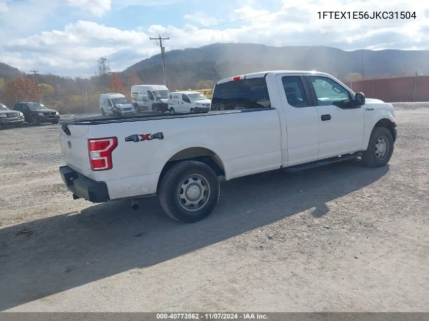 2018 Ford F-150 Xl VIN: 1FTEX1E56JKC31504 Lot: 40773562