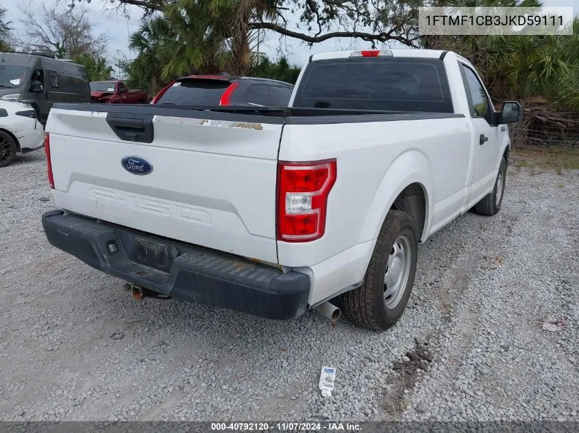 2018 Ford F-150 Xl VIN: 1FTMF1CB3JKD59111 Lot: 40792120