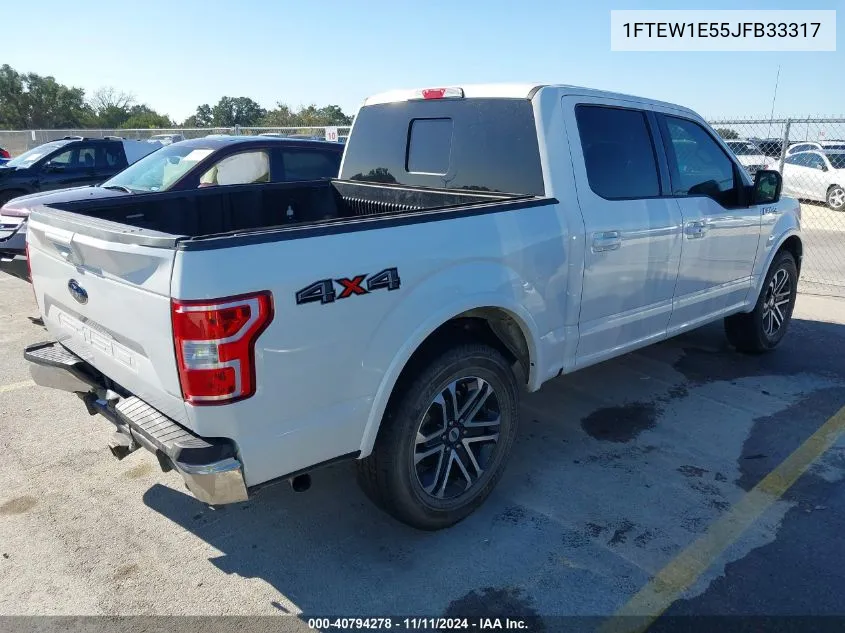 2018 Ford F-150 Lariat VIN: 1FTEW1E55JFB33317 Lot: 40794278