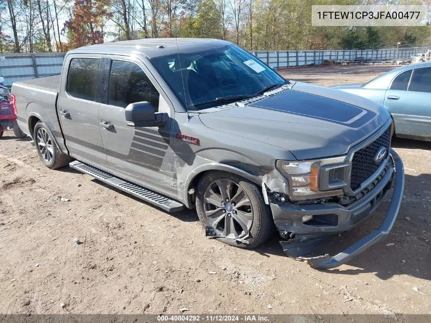 2018 Ford F-150 Xlt VIN: 1FTEW1CP3JFA00477 Lot: 40804292