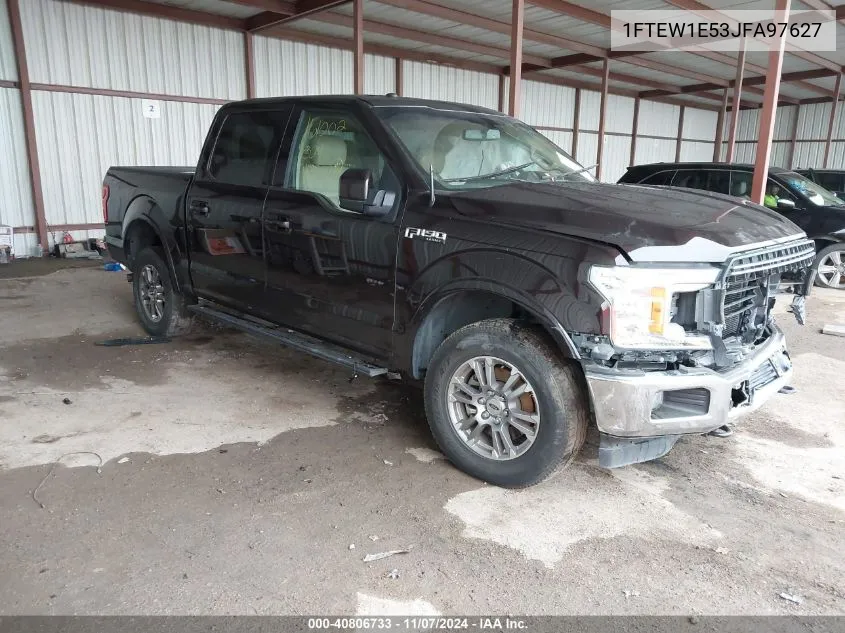 2018 Ford F-150 Lariat VIN: 1FTEW1E53JFA97627 Lot: 40806733