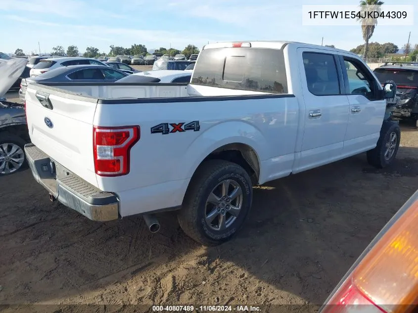 2018 Ford F-150 Xlt VIN: 1FTFW1E54JKD44309 Lot: 40807489