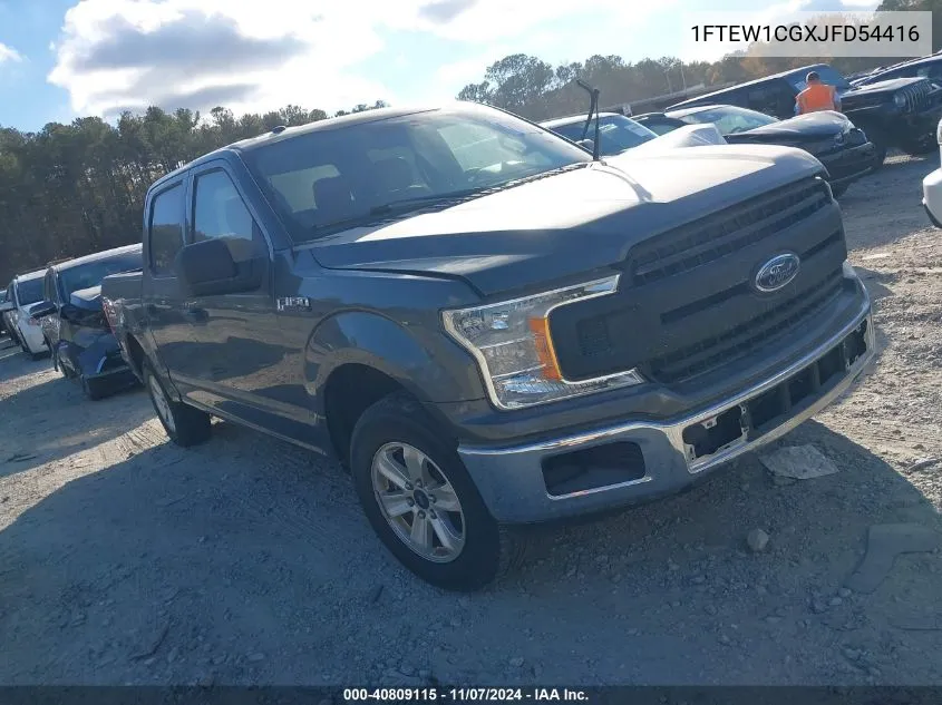 2018 Ford F-150 Xlt VIN: 1FTEW1CGXJFD54416 Lot: 40809115