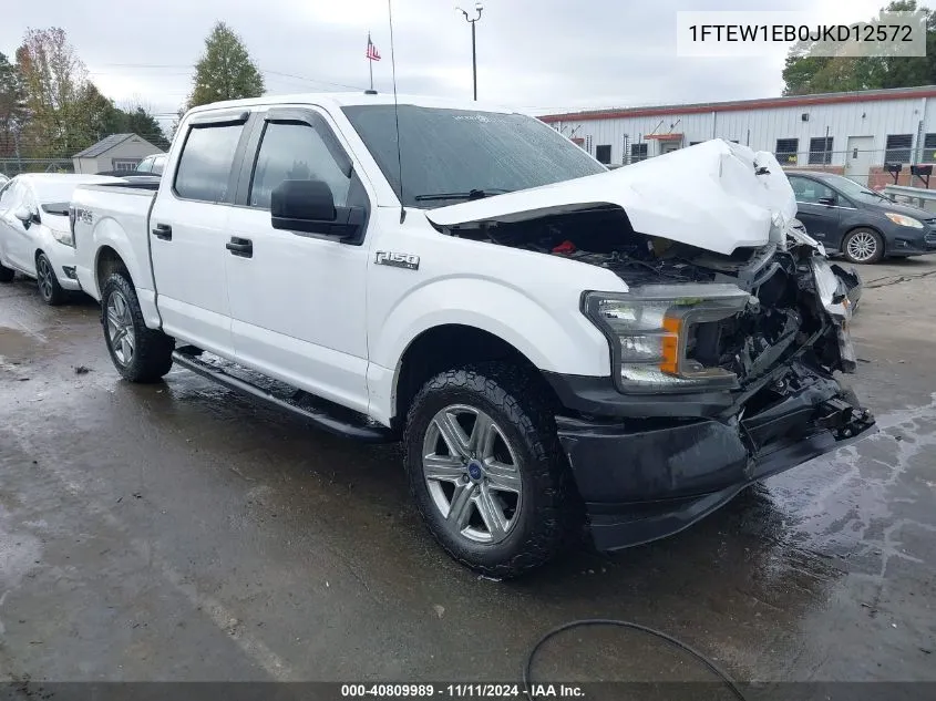 2018 Ford F-150 Xl VIN: 1FTEW1EB0JKD12572 Lot: 40809989