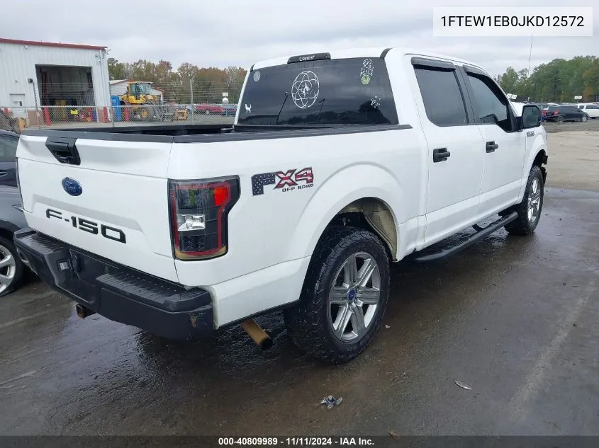 2018 Ford F-150 Xl VIN: 1FTEW1EB0JKD12572 Lot: 40809989