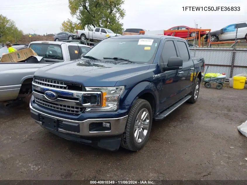 2018 Ford F-150 Xlt VIN: 1FTEW1C50JFE36833 Lot: 40810349