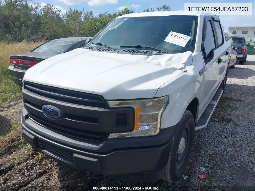 2018 Ford F-150 Xl VIN: 1FTEW1E54JFA57203 Lot: 40814113