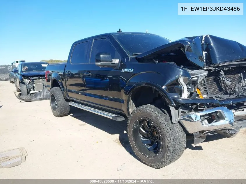 1FTEW1EP3JKD43486 2018 Ford F-150 Lariat