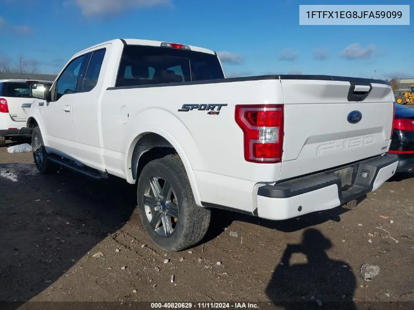 2018 Ford F-150 Xlt VIN: 1FTFX1EG8JFA59099 Lot: 40820629