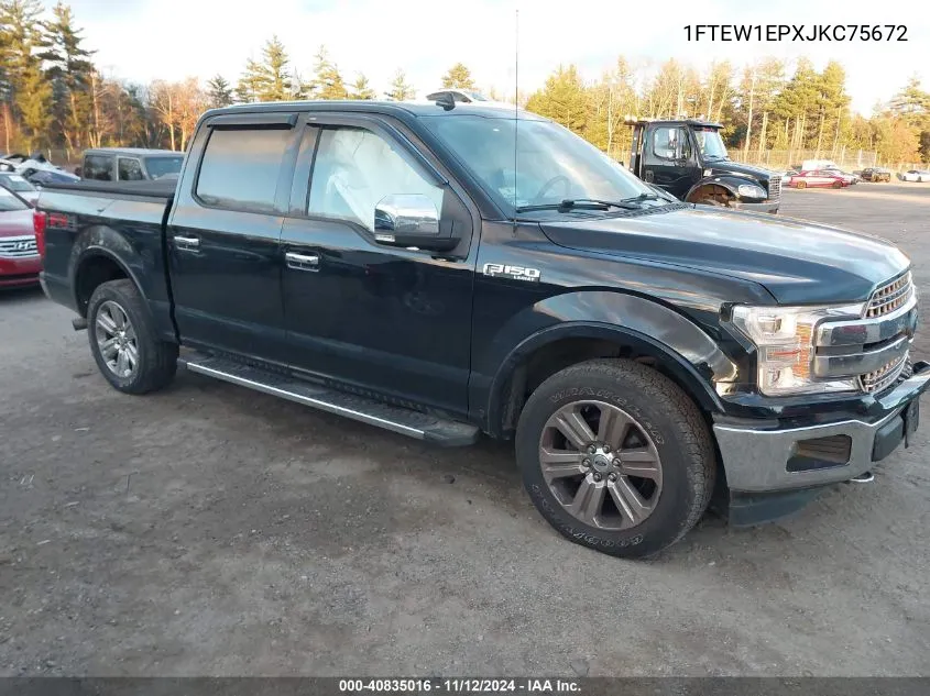 2018 Ford F-150 Lariat VIN: 1FTEW1EPXJKC75672 Lot: 40835016