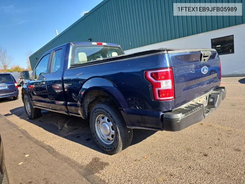 2018 Ford F150 Super Cab VIN: 1FTEX1EB9JFB05989 Lot: 40836408