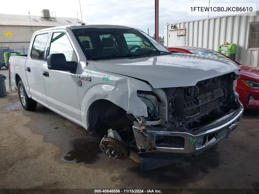 2018 Ford F-150 Xlt VIN: 1FTEW1CB0JKC86610 Lot: 40848856