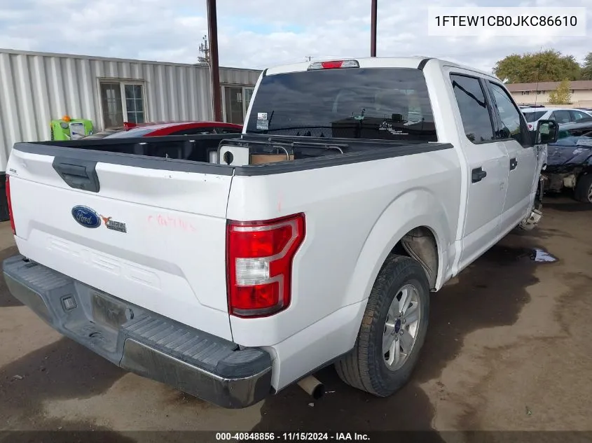 2018 Ford F-150 Xlt VIN: 1FTEW1CB0JKC86610 Lot: 40848856