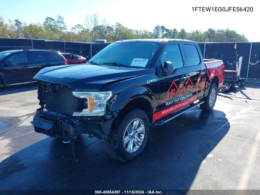 2018 Ford F-150 Xlt VIN: 1FTEW1EG0JFE56420 Lot: 40854397