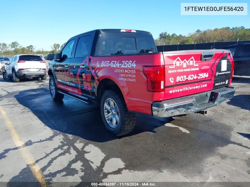 2018 Ford F-150 Xlt VIN: 1FTEW1EG0JFE56420 Lot: 40854397