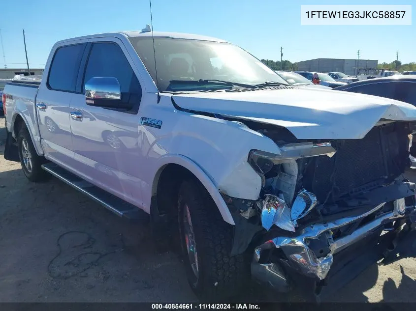 1FTEW1EG3JKC58857 2018 Ford F-150 Lariat