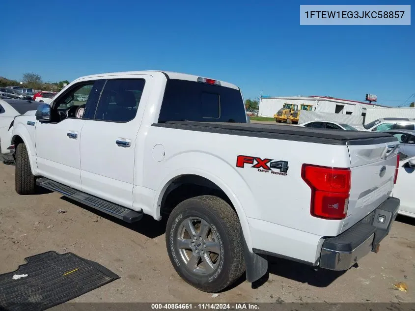 1FTEW1EG3JKC58857 2018 Ford F-150 Lariat