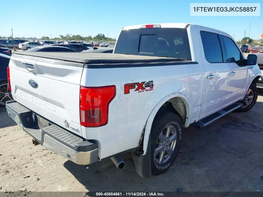 1FTEW1EG3JKC58857 2018 Ford F-150 Lariat