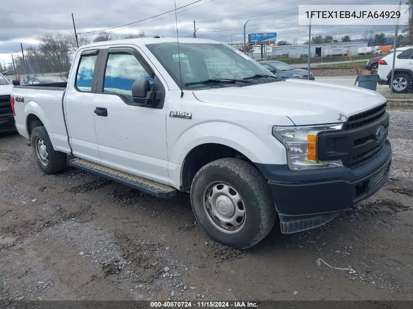 2018 Ford F-150 Xl VIN: 1FTEX1EB4JFA64929 Lot: 40870724