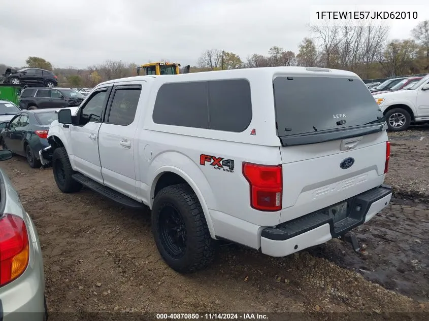 2018 Ford F-150 Lariat VIN: 1FTEW1E57JKD62010 Lot: 40870850