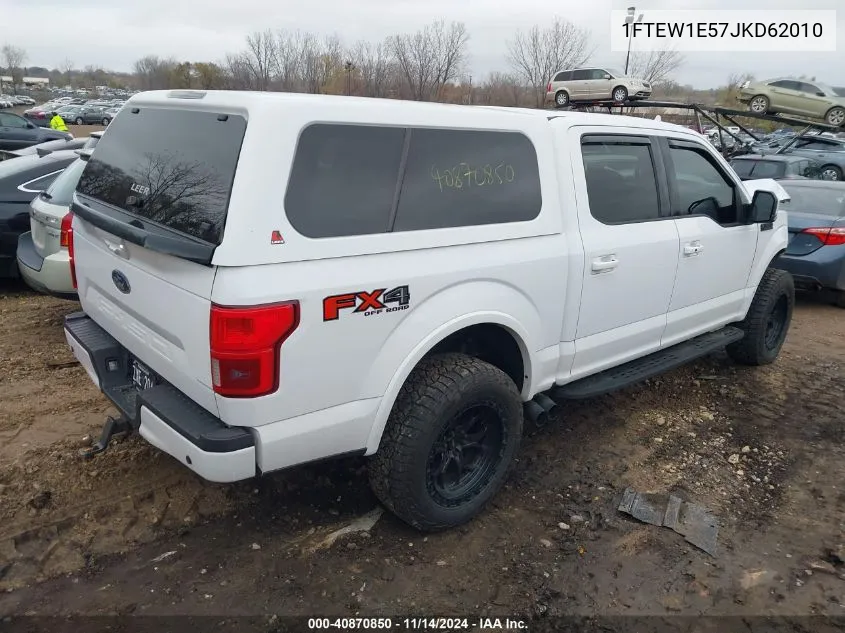 2018 Ford F-150 Lariat VIN: 1FTEW1E57JKD62010 Lot: 40870850