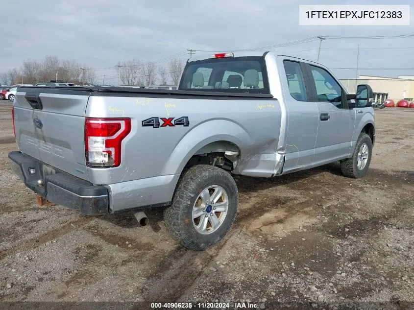 2018 Ford F-150 Xl VIN: 1FTEX1EPXJFC12383 Lot: 40906235