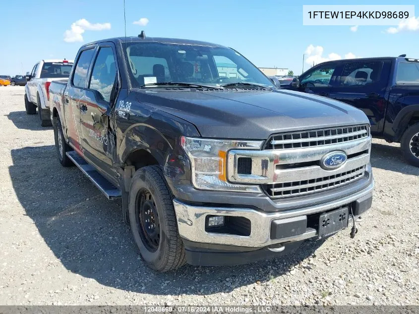 2019 Ford F150 Supercrew VIN: 1FTEW1EP4KKD98689 Lot: 12048660