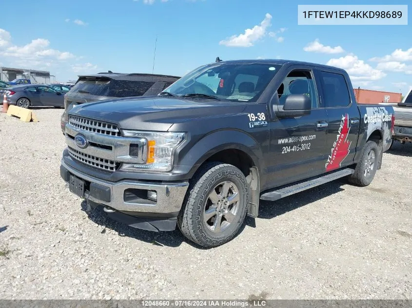 2019 Ford F150 Supercrew VIN: 1FTEW1EP4KKD98689 Lot: 12048660