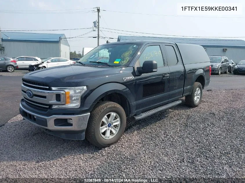 1FTFX1E59KKE00341 2019 Ford F150 Super Cab