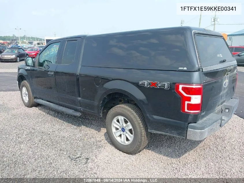 1FTFX1E59KKE00341 2019 Ford F150 Super Cab