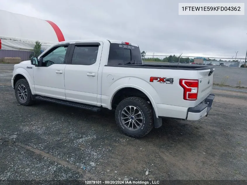 2019 Ford F-150 Xlt VIN: 1FTEW1E59KFD04362 Lot: 12079101